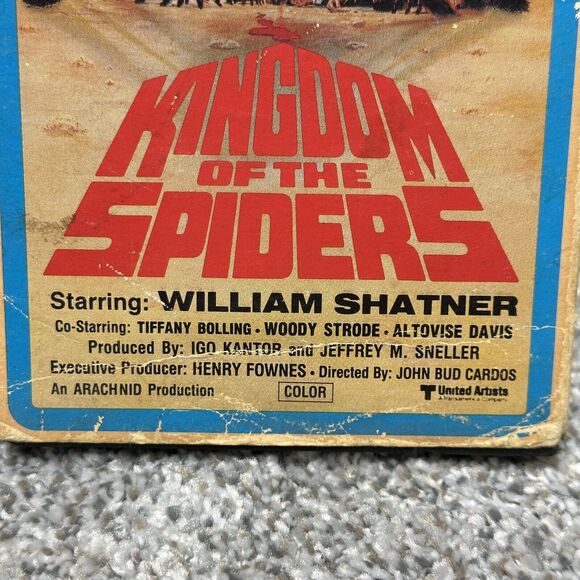 Kingdom of the Spiders 1977 VHS - William Shatner - Monster Vintage Horror - Picture 2 of 4